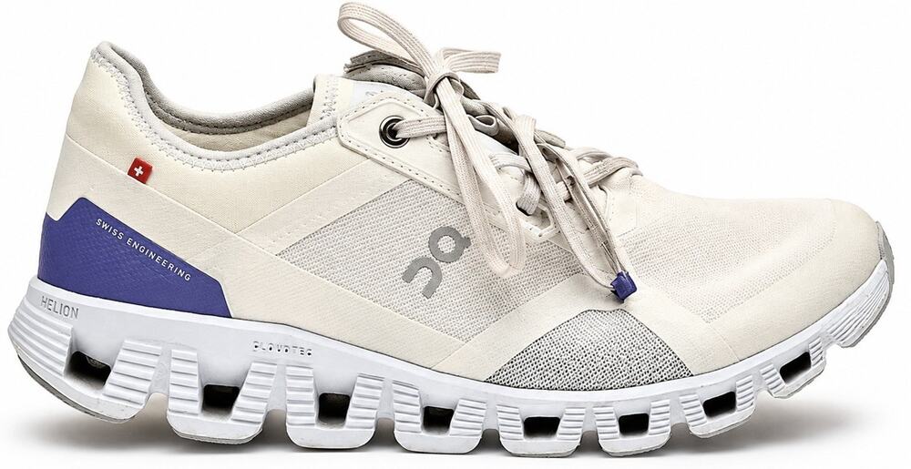 On Cloud X 3 Shift Women’s 9 Ivory White Purple Running Training Shoes Sneakers